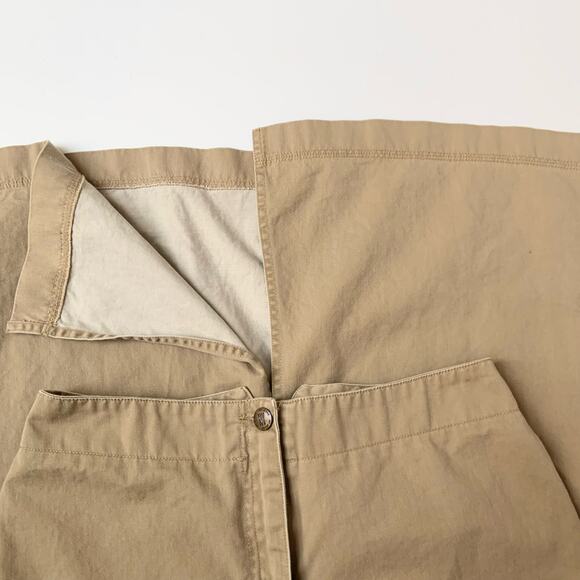 Vintage New York & Company 100% Cotton Khaki Maxi Skirt Women's Size 6 - Picture 6 of 10